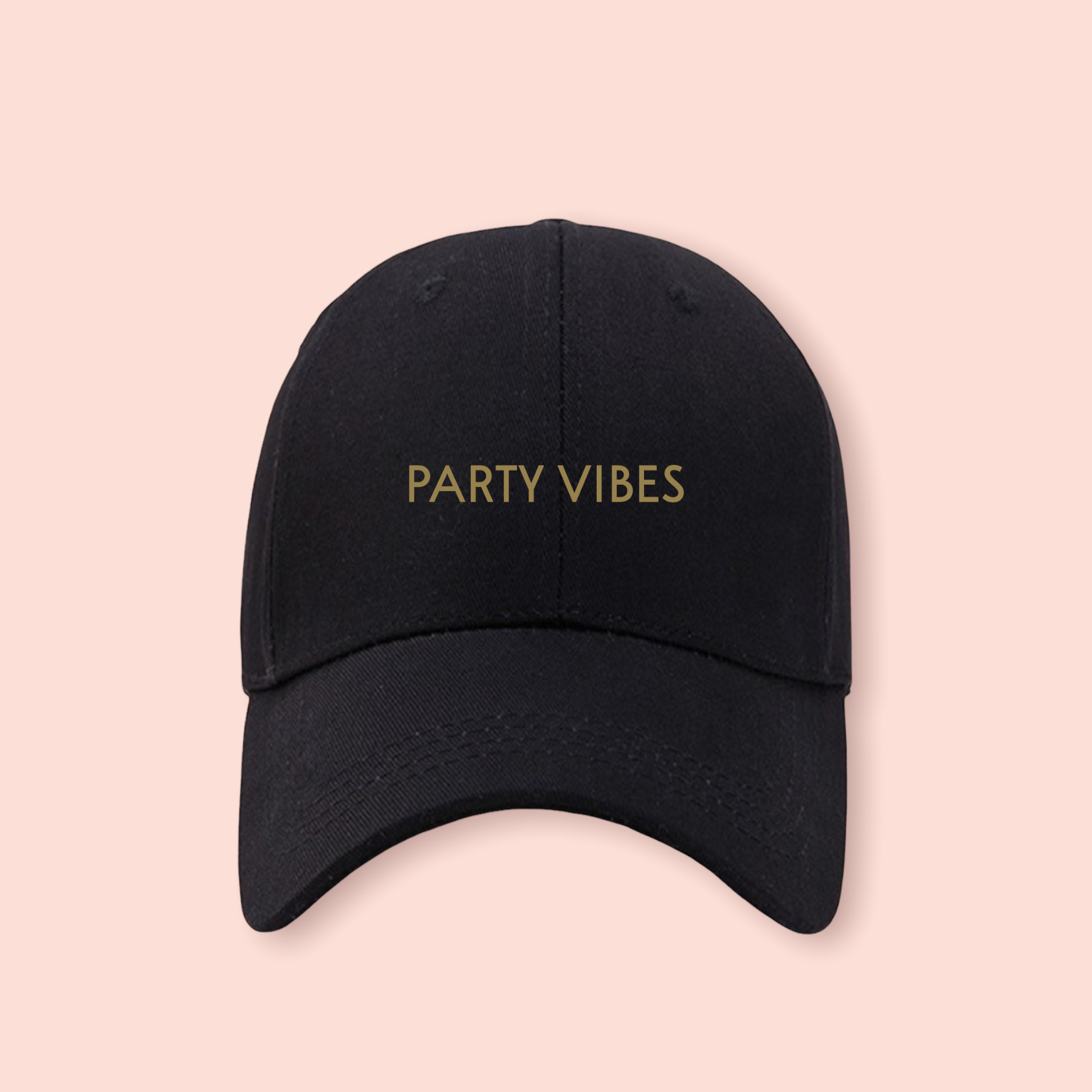 Gorra negra "Party vibes"