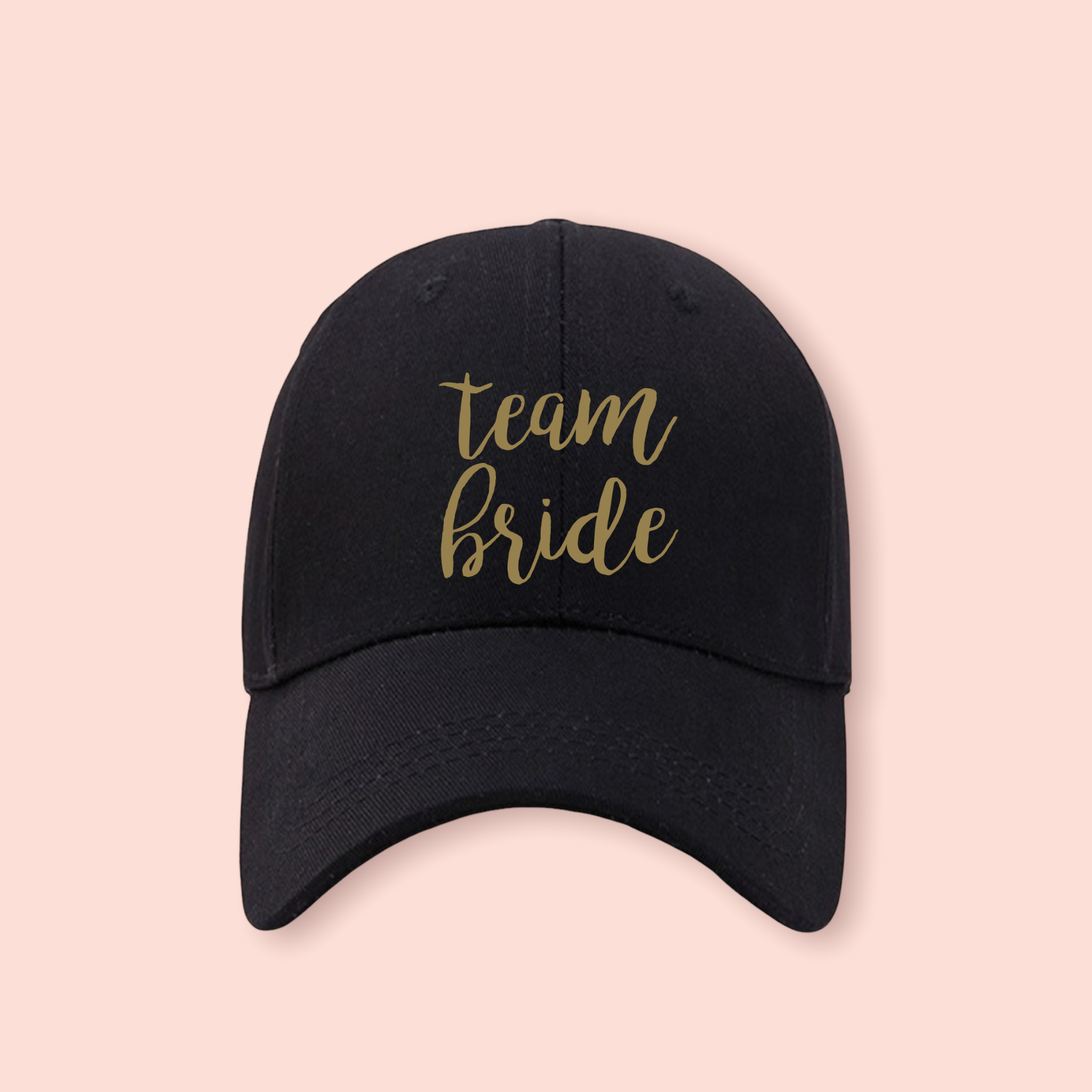 Gorra negra "Team bride"
