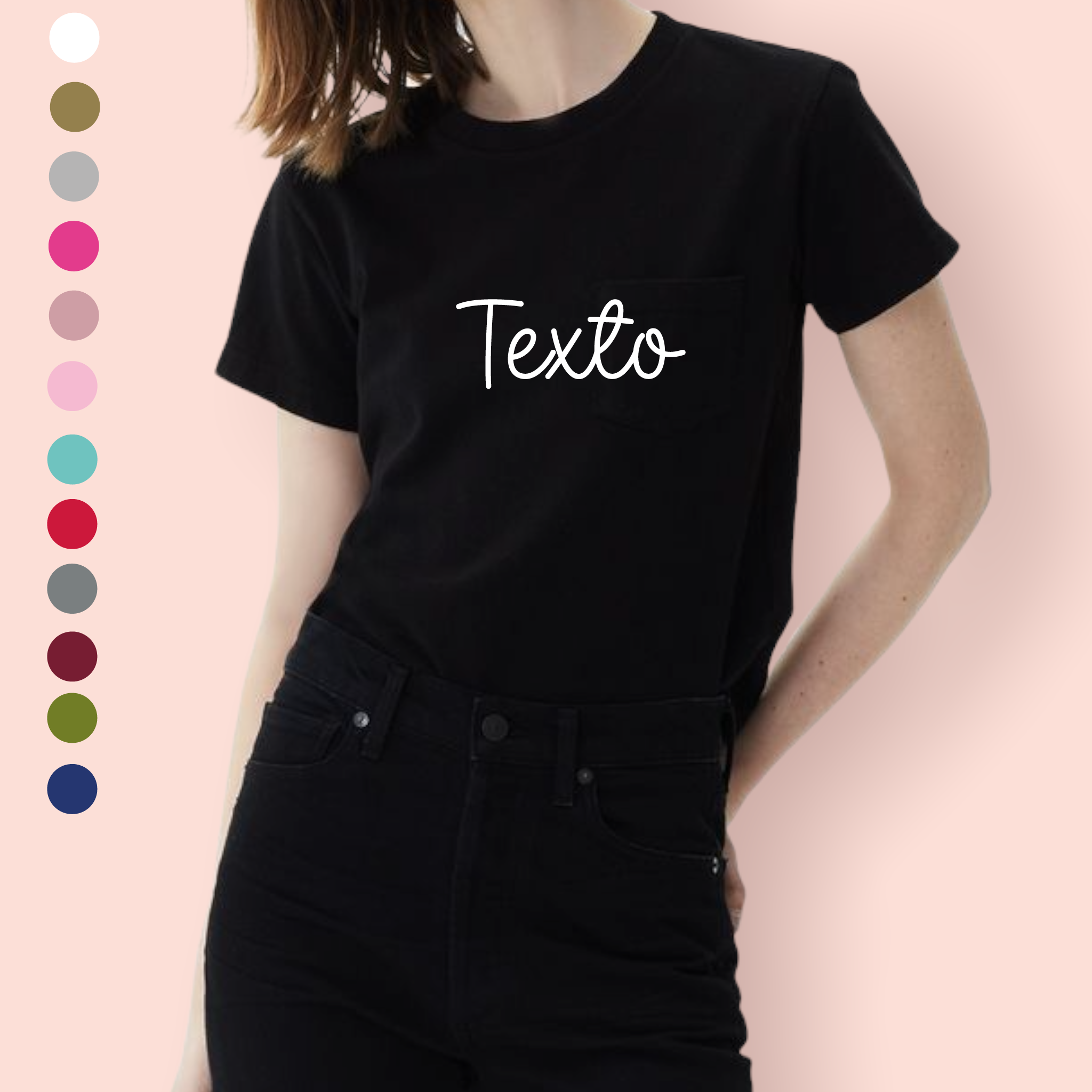 Playera negra personalizada