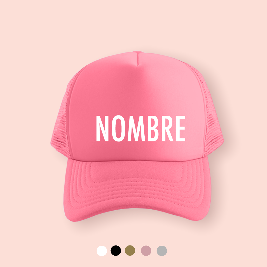Gorra rosa personalizada