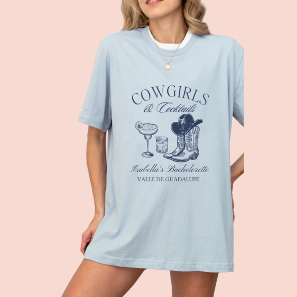 Playera oversize personalizada "cowgirls"