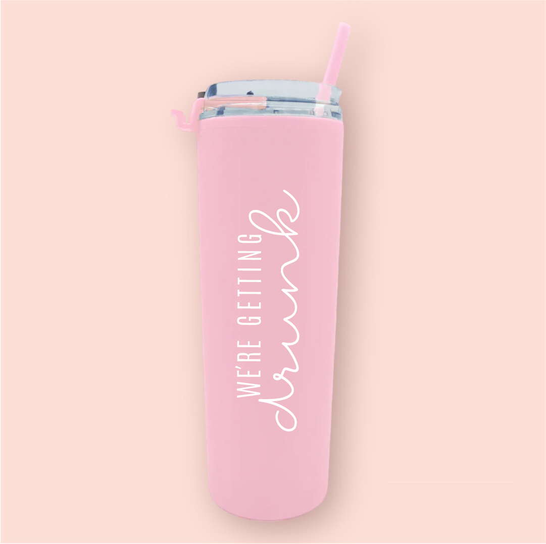 Termo skinny acrilico "We´re getting drunk"