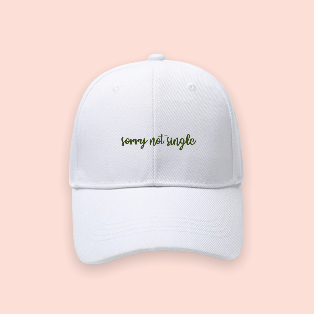 Gorra blanca "Sorry not single"