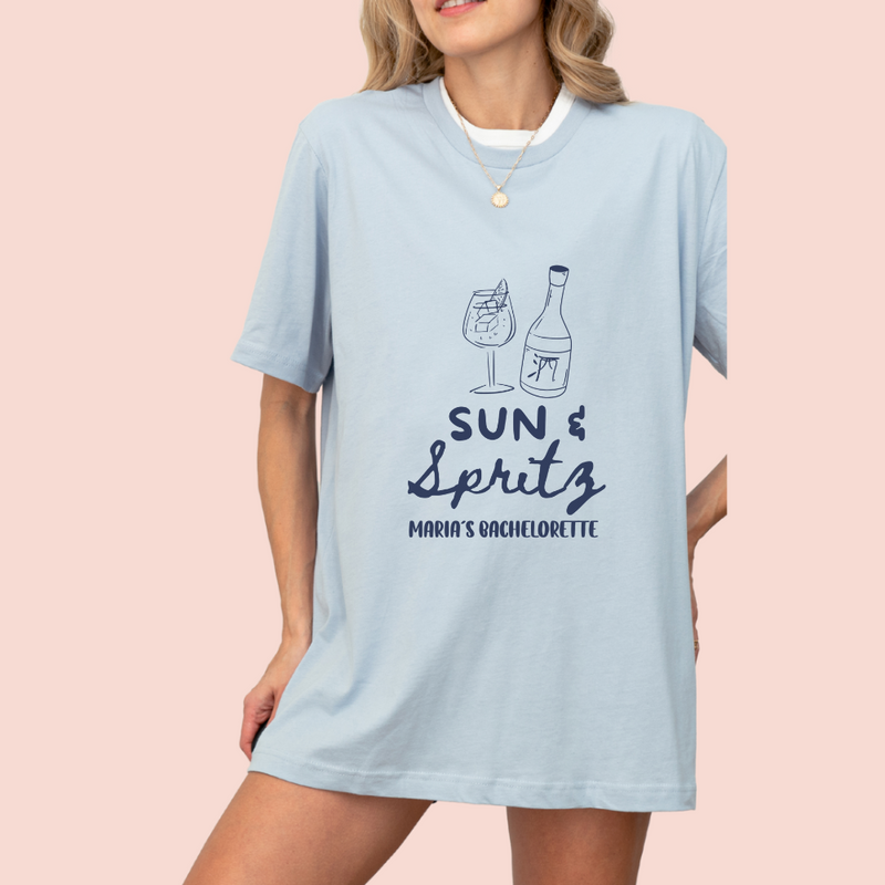 Playera oversize personalizada "sun & spritz"