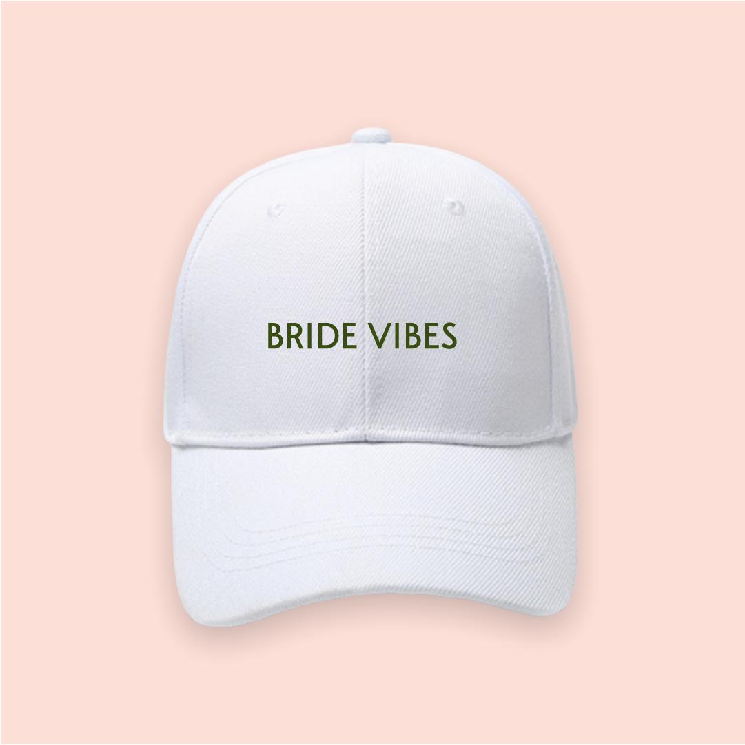 Gorra blanca "Bride vibes"