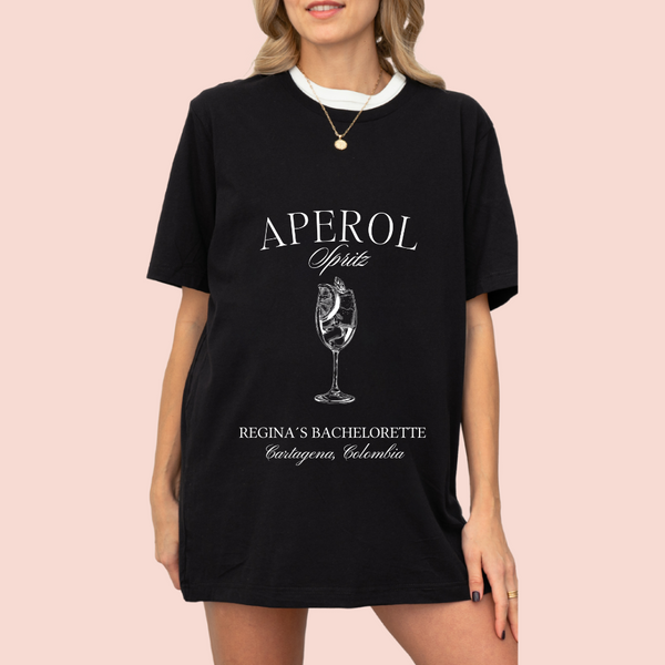 Playera oversize personalizada "Aperol Spritz"