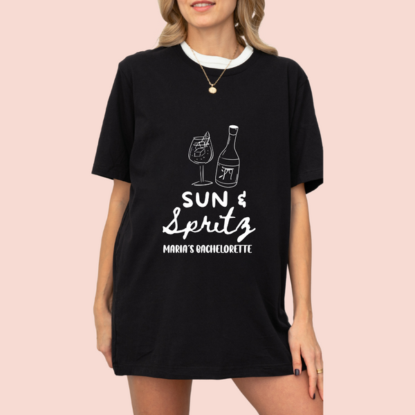 Playera oversize personalizada "sun & spritz"