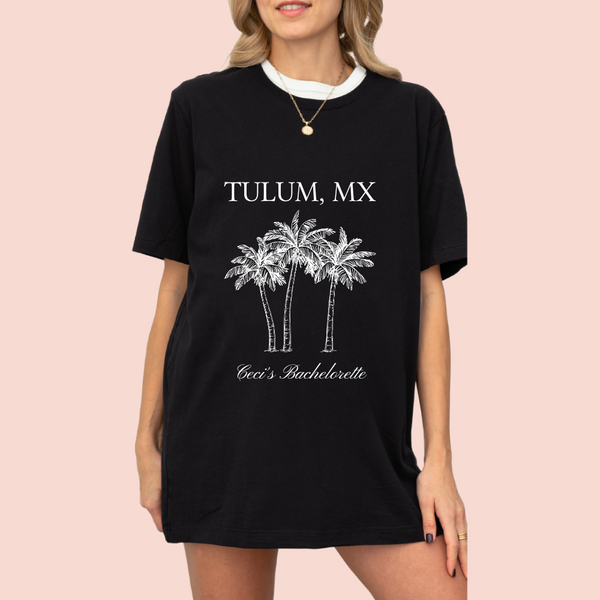 Playera oversize personalizada "palmtrees"