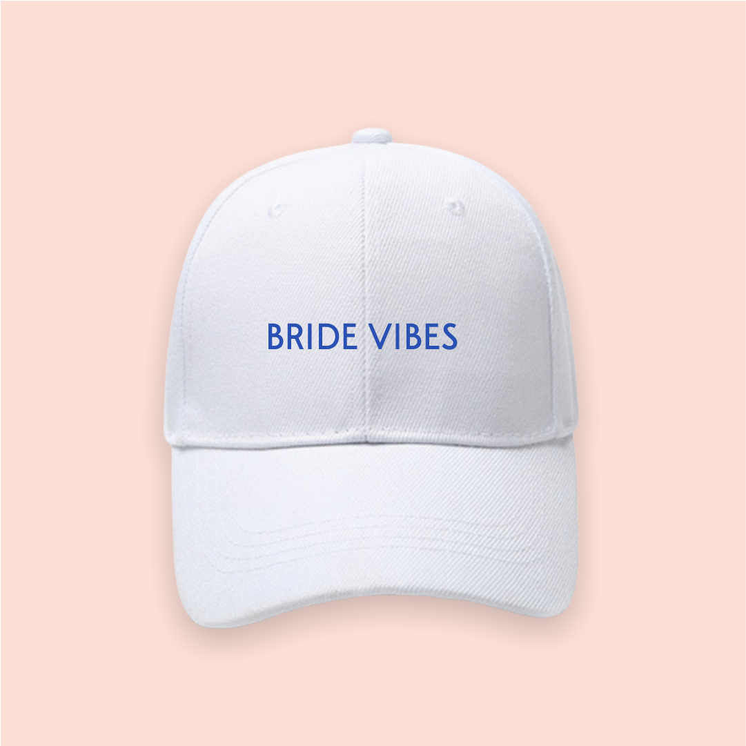 Gorra blanca "Bride vibes"