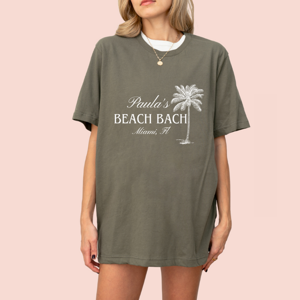 Playera oversize personalizada "beach bach"