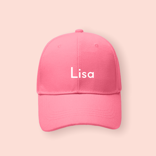 Gorra rosa personalizada