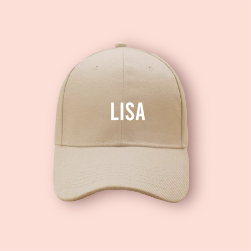 Gorra beige/nude personalizada