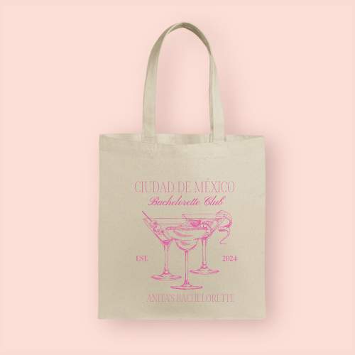 Tote bag "Bachelorette Club" personalizada