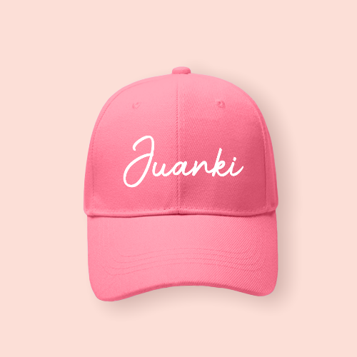 Gorra rosa personalizada