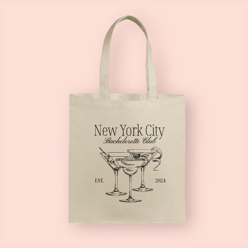 Tote bag "Bachelorette Club" personalizada