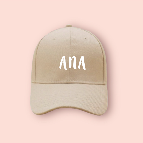 Gorra beige/nude personalizada