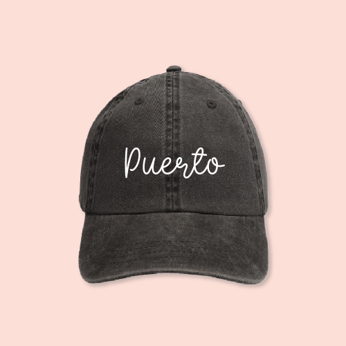 Gorra negra deslavada personalizada