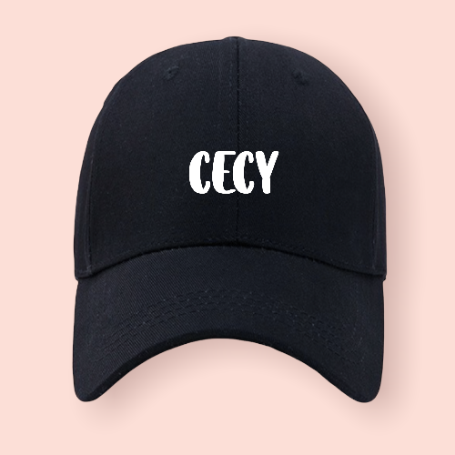 Gorra negra personalizada