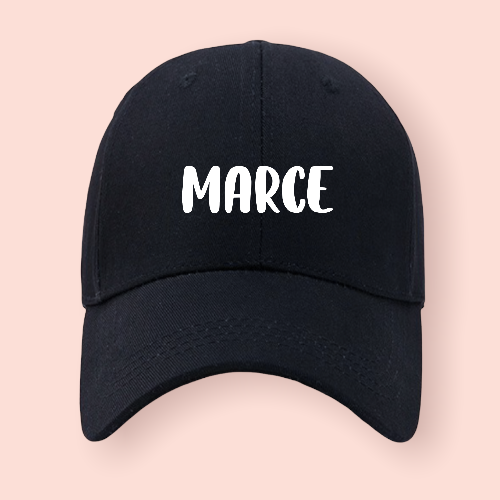 Gorra negra personalizada