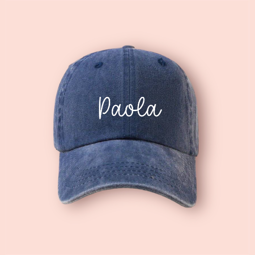 Gorra azul marino deslavada personalizada