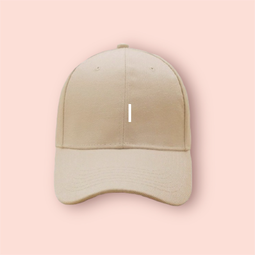 Gorra beige/nude personalizada