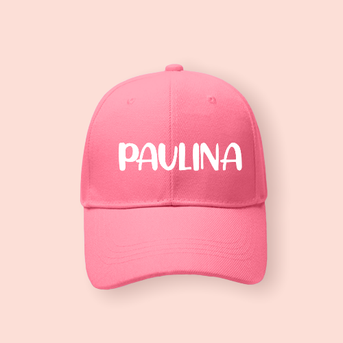 Gorra rosa personalizada