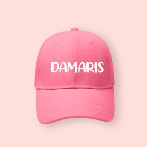 Gorra rosa personalizada