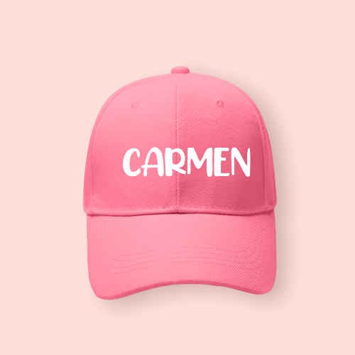 Gorra rosa personalizada