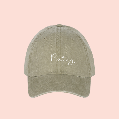 Gorra verde olivo deslavada personalizada