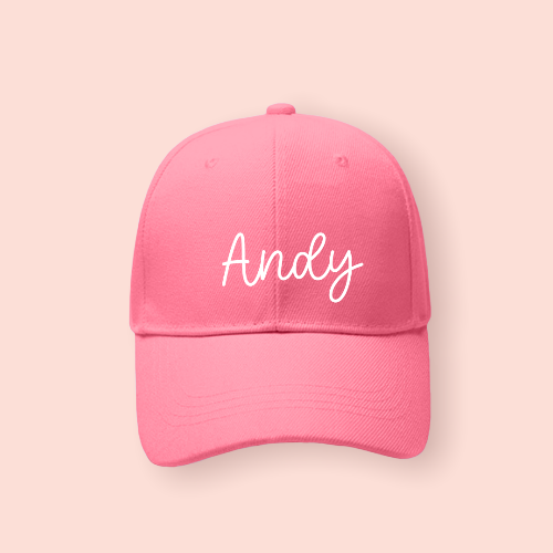 Gorra rosa personalizada