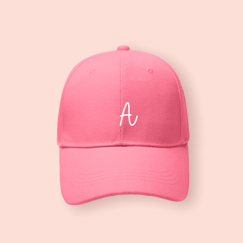 Gorra rosa personalizada