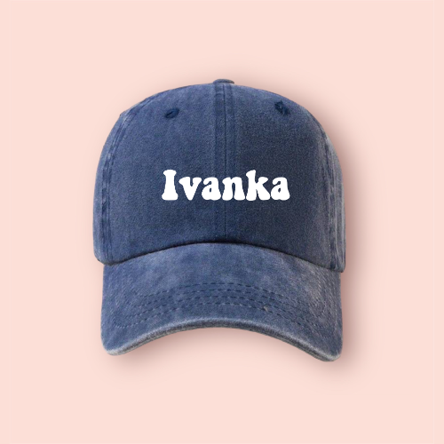 Gorra azul marino deslavada personalizada