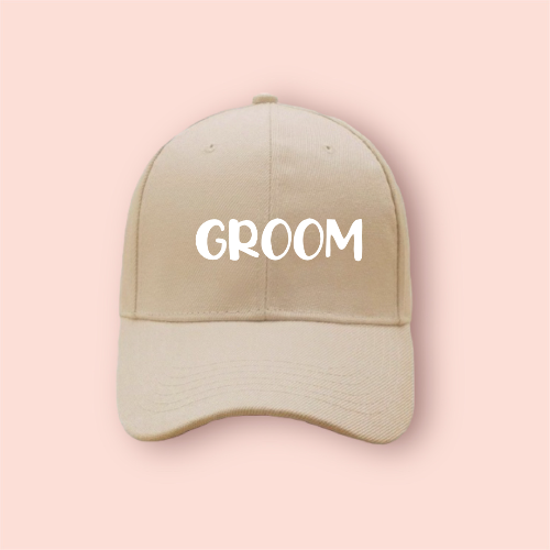 Gorra beige/nude personalizada