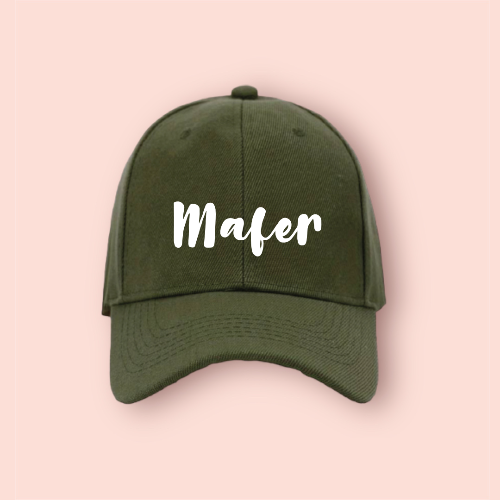 Gorra verde-militar personalizada