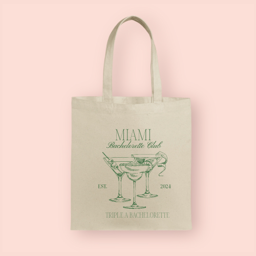 Tote bag "Bachelorette Club" personalizada