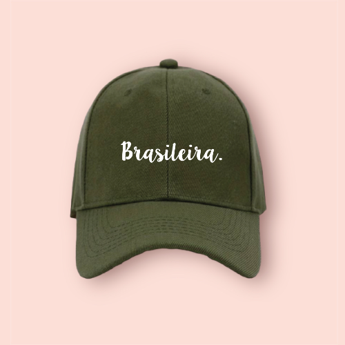 Gorra verde-militar personalizada