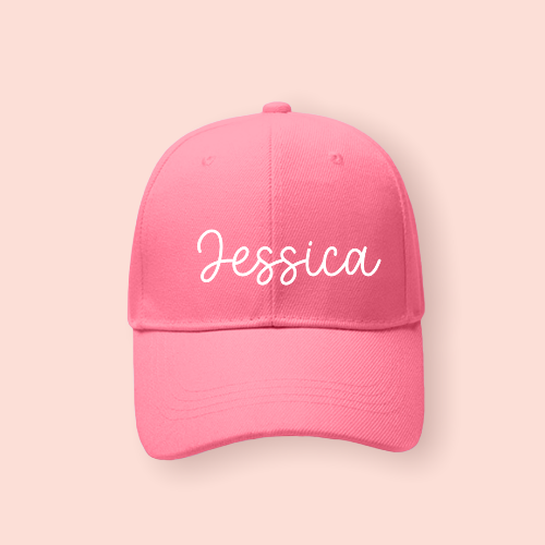 Gorra rosa personalizada