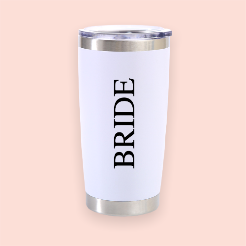 Vaso de acero blanco personalizado