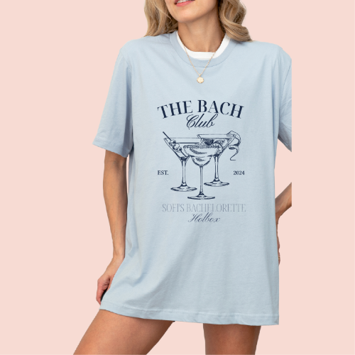 Playera oversize personalizada "The bach club"