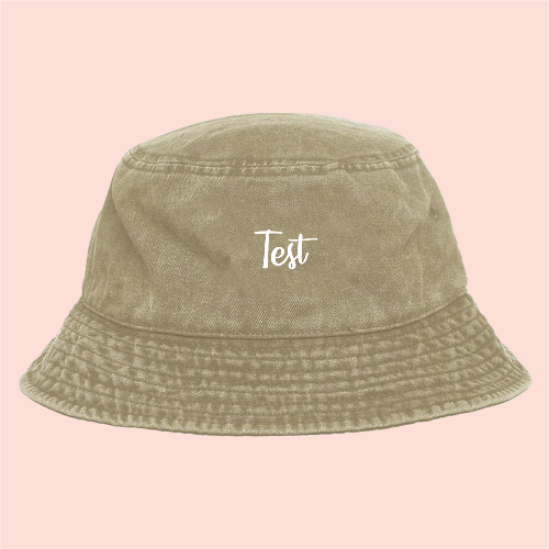 Bucket hat verde deslavado personalizado