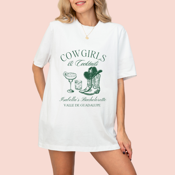 Playera oversize personalizada "cowgirls"