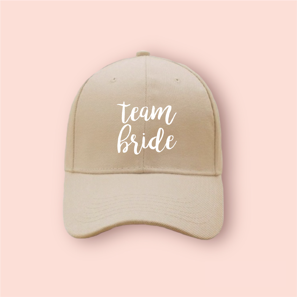 Gorra beige/nude "Team bride"