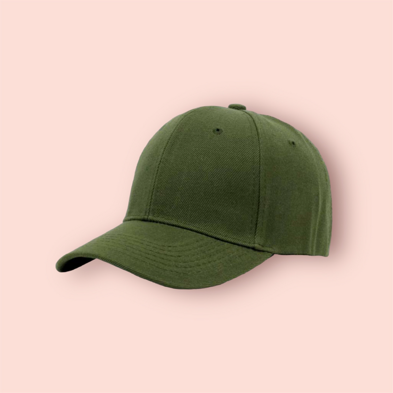 Gorra verde-militar personalizada