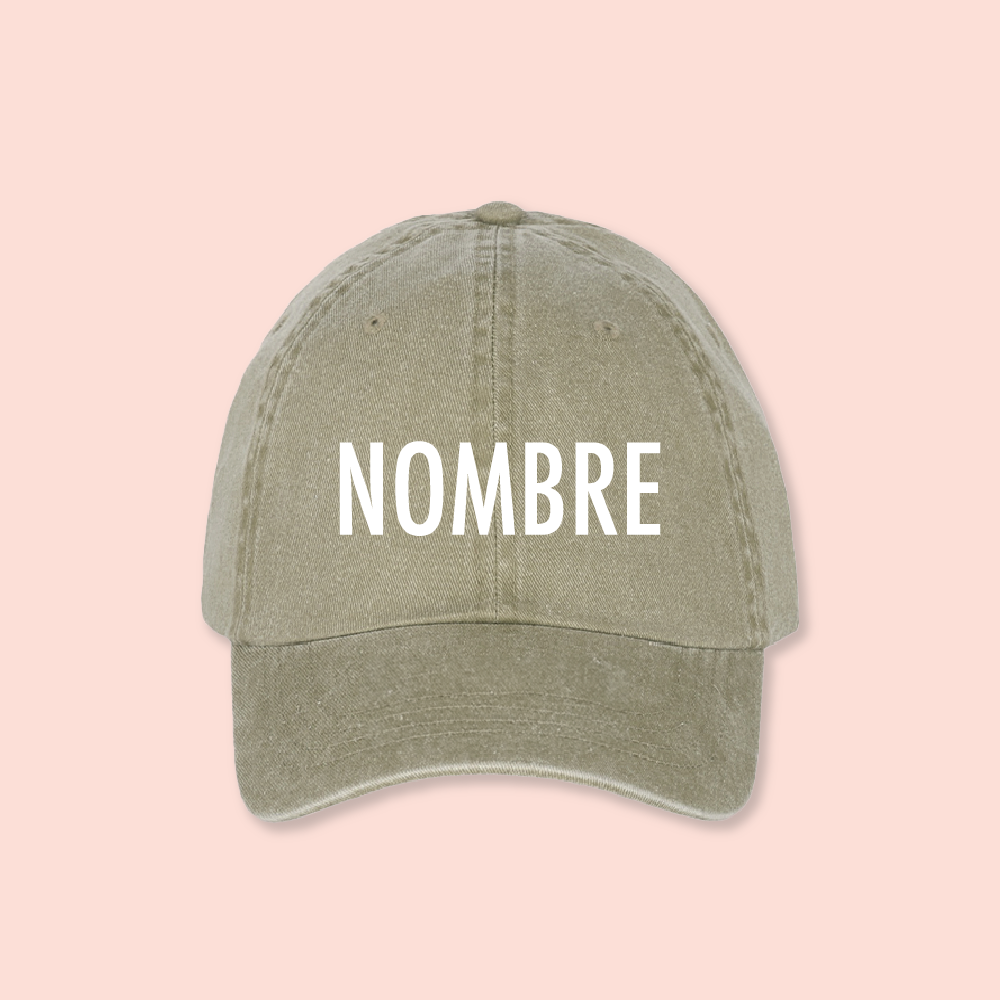 Gorra verde-olivo deslavada personalizada