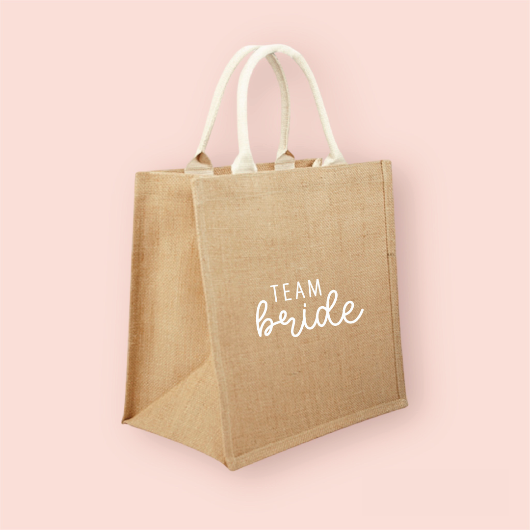 Bolsa yute "team bride"