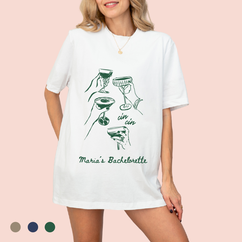 Playera oversize personalizada "cin cin"