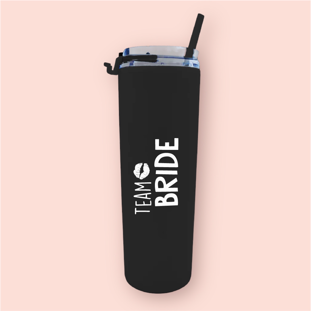 Termo skinny acrilico "Team Bride"