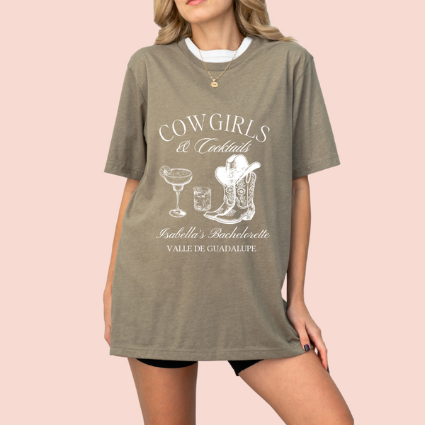 Playera oversize personalizada "cowgirls"