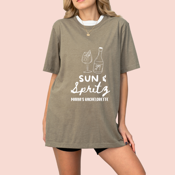 Playera oversize personalizada "sun & spritz"