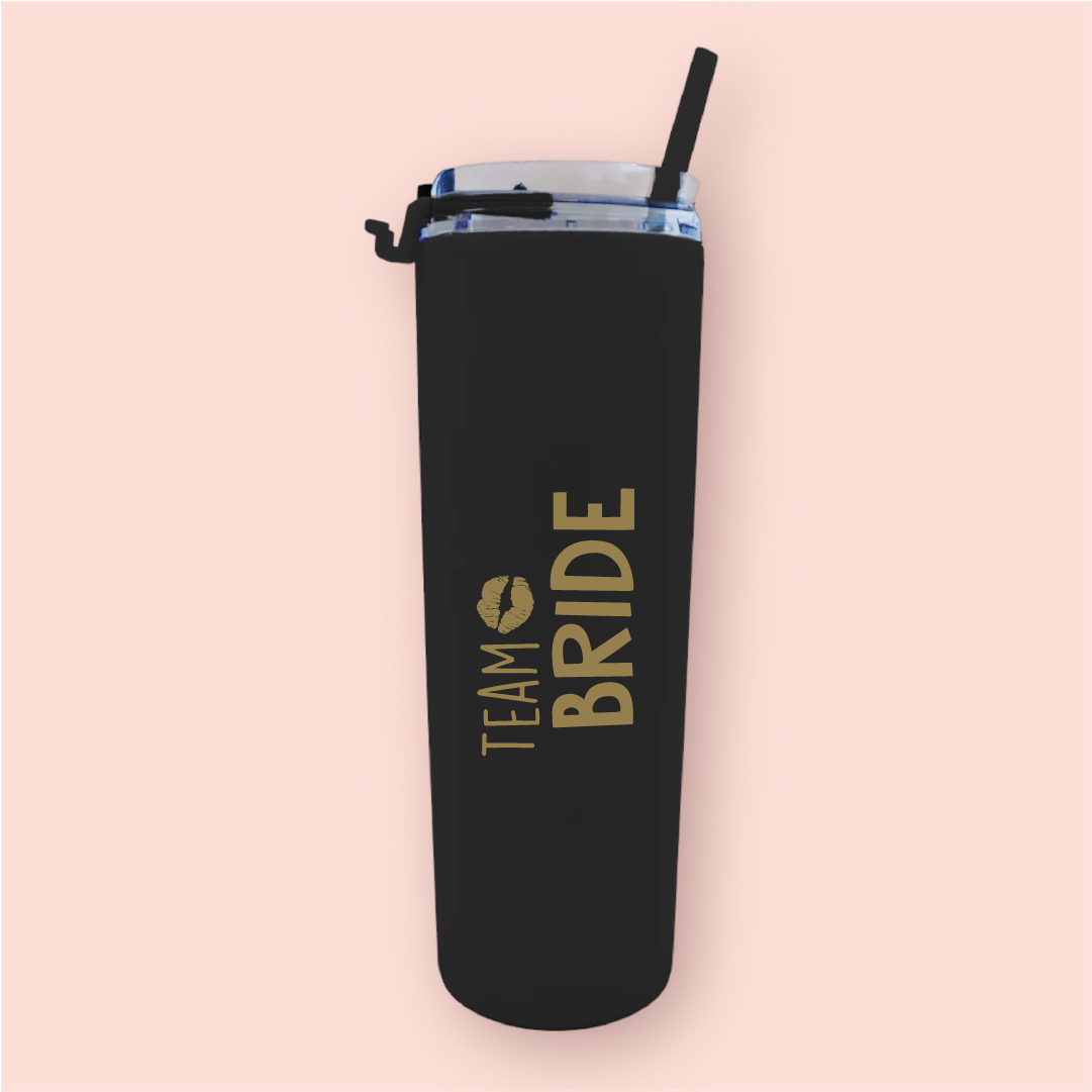 Termo skinny acrilico "Team Bride"